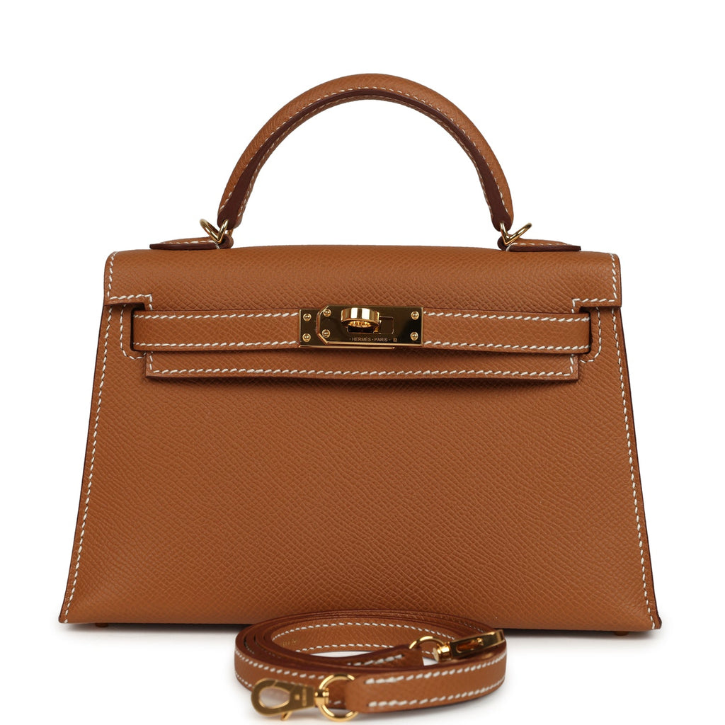 Hermes Kelly Sellier 20 Gold Epsom Gold Hardware