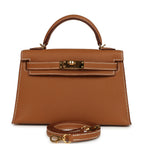 Hermes Kelly Sellier 20 Gold Epsom Gold Hardware