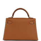 Hermes Kelly Sellier 20 Gold Epsom Gold Hardware