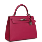 Hermes Kelly Sellier 25 Rose Poupre Madame Palladium Hardware
