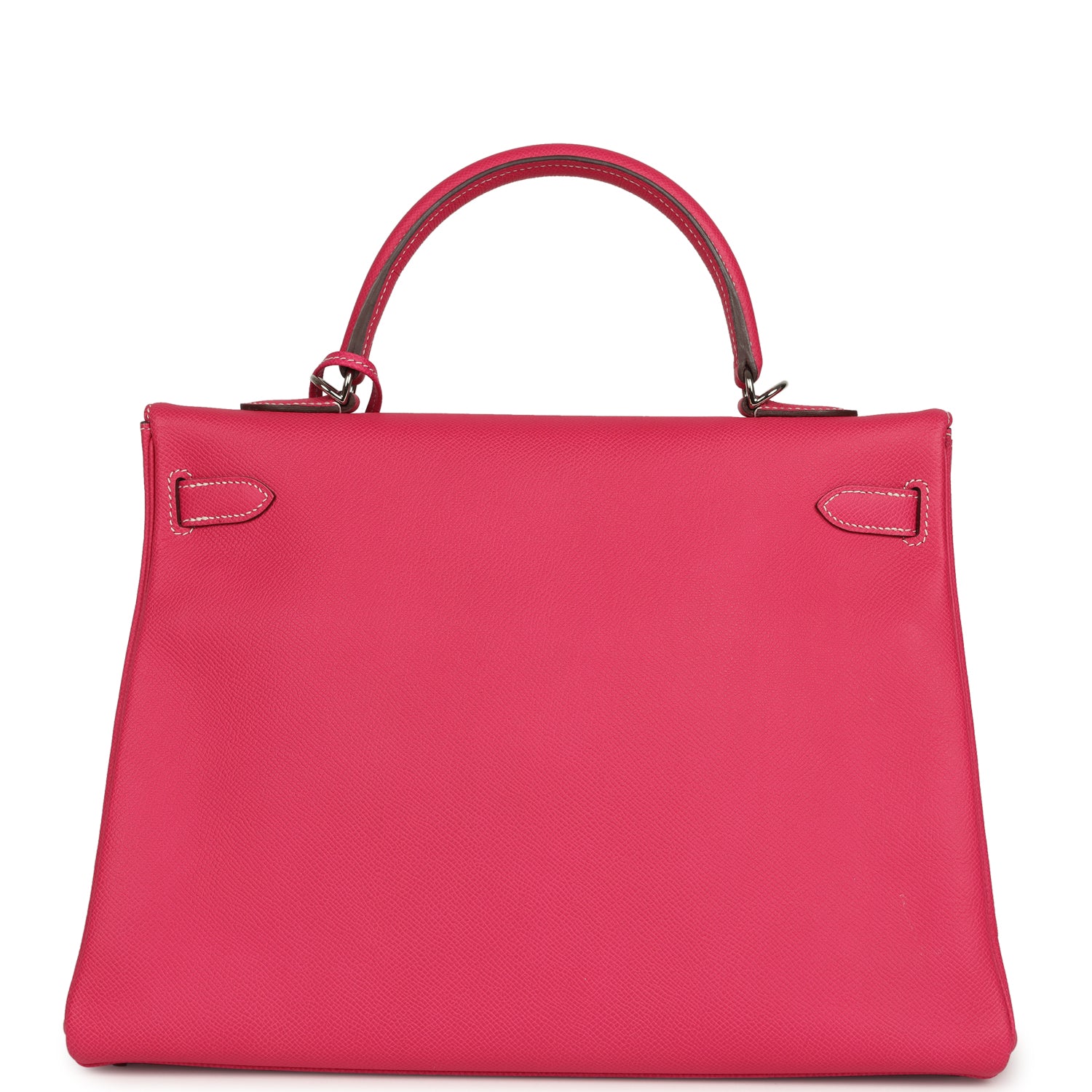 Hermes Candy Kelly Retourne 35 Rose Tyrien Epsom Palladium Hardware