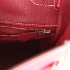 Hermes Candy Kelly Retourne 35 Rose Tyrien Epsom Palladium Hardware