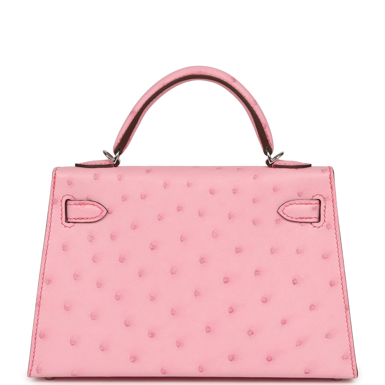 Hermes Kelly Sellier 20 Bubblegum Ostrich Palladium Hardware
