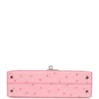 Hermes Kelly Sellier 20 Bubblegum Ostrich Palladium Hardware