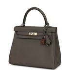 Hermes Kelly Retourne 28 Etain Togo Palladium Hardware