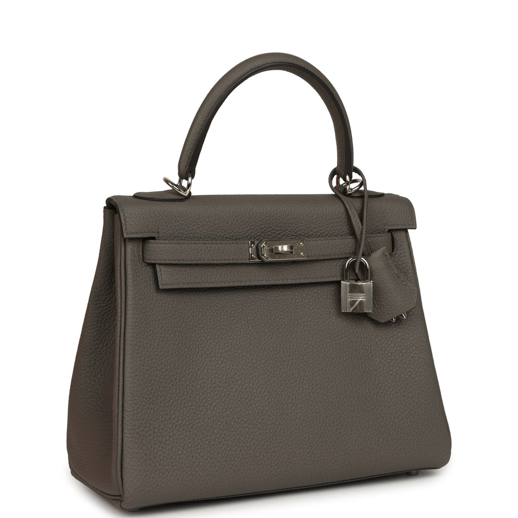 Hermes Kelly Retourne 28 Etain Togo Palladium Hardware