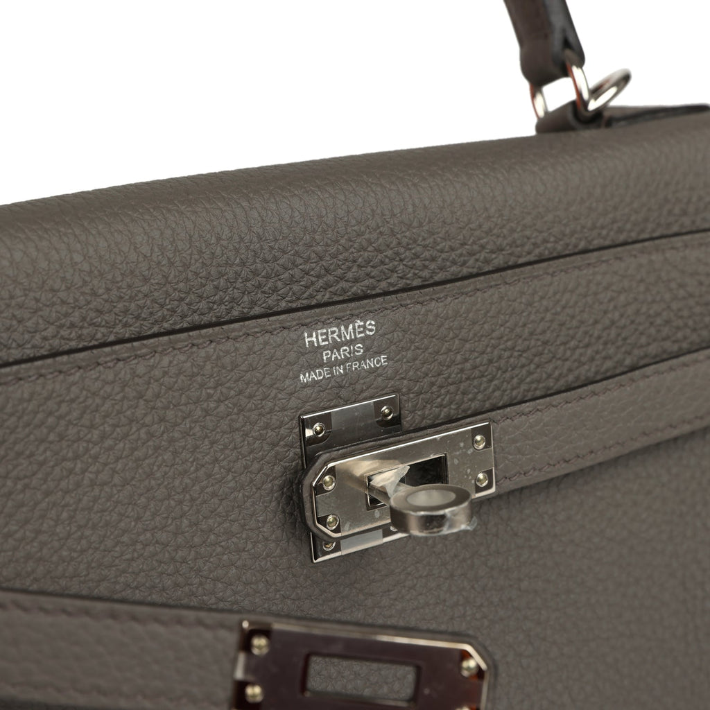 Hermes Kelly Retourne 28 Etain Togo Palladium Hardware