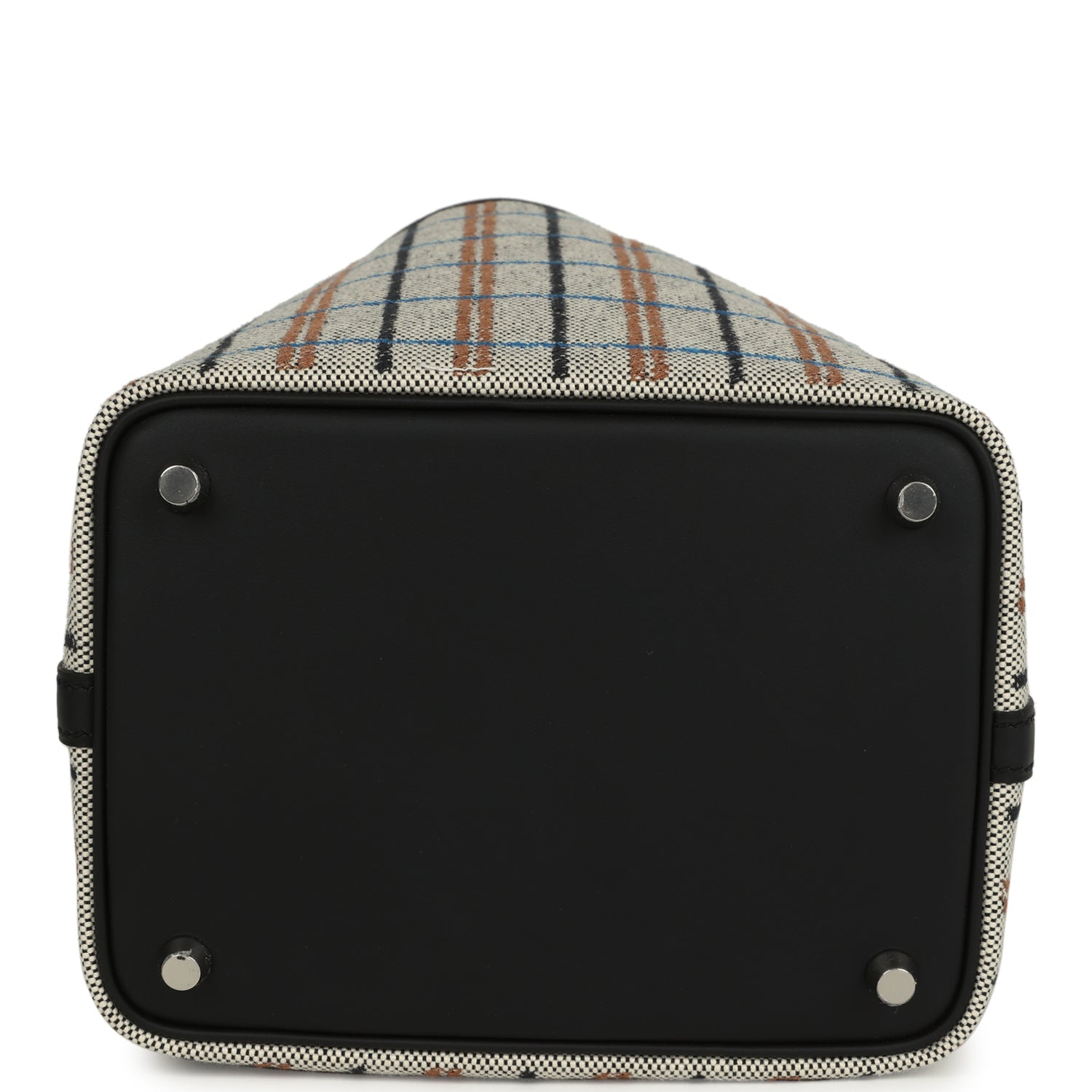 Hermes Picotin Lock 18 Black Swift and Ecru, Bleu, Black and Fauve Toile H Canvas Palladium Hardware