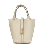 Hermes Picotin Lock 18 Craie Clemence Gold Hardware