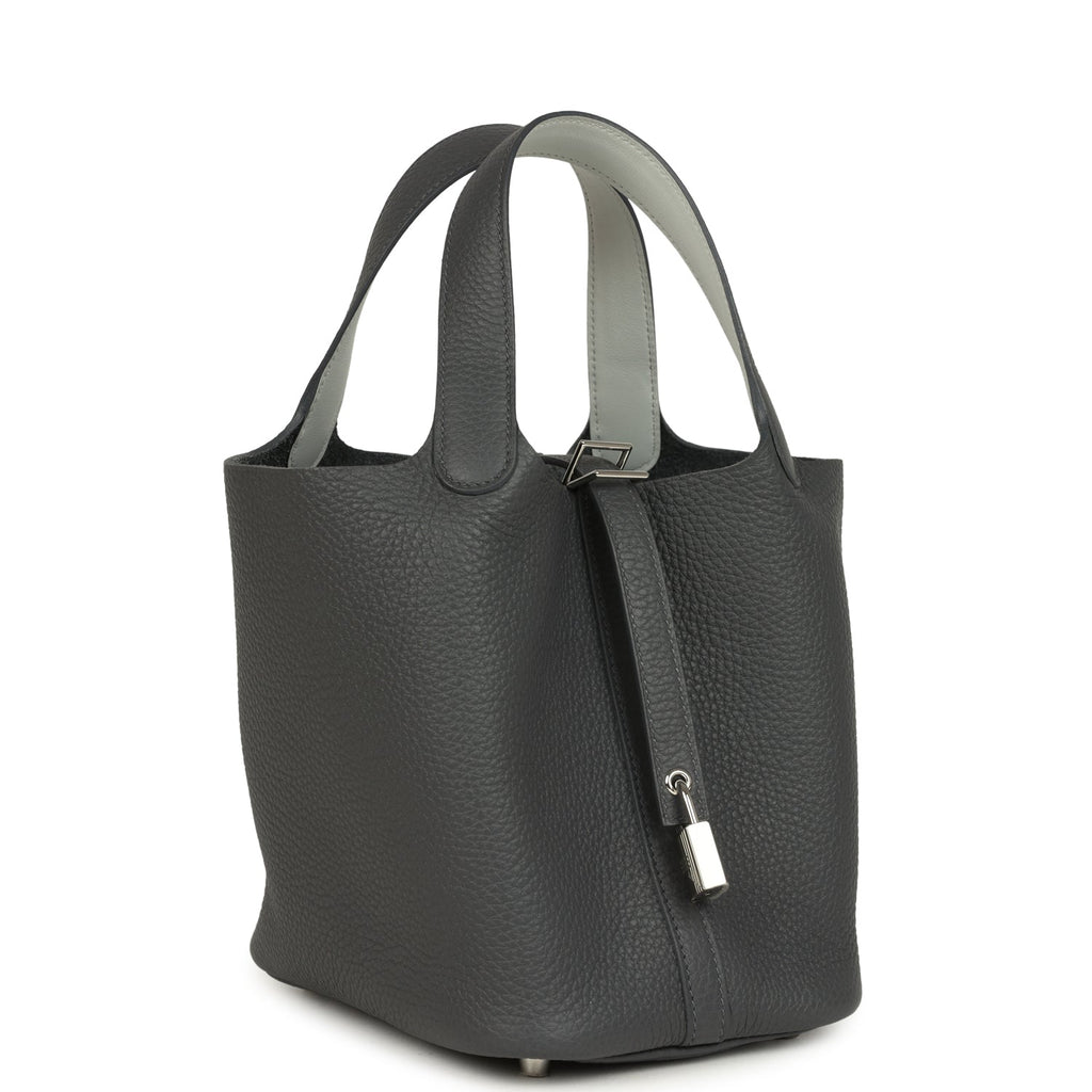 Hermes Picotin Lock 18 Eclat Ardoise Clemence and Gris Pantin Swift Palladium Hardware