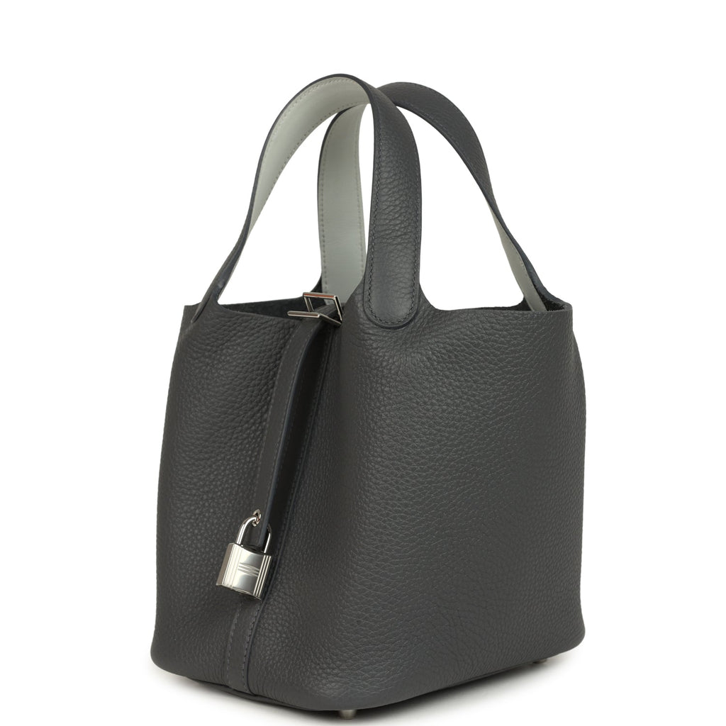 Hermes Picotin Lock 18 Eclat Ardoise Clemence and Gris Pantin Swift Palladium Hardware