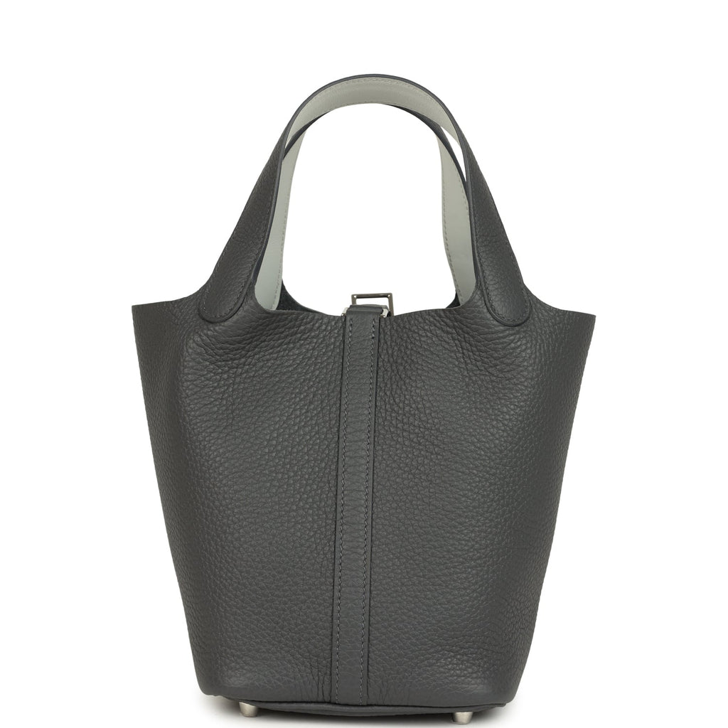 Hermes Picotin Lock 18 Eclat Ardoise Clemence and Gris Pantin Swift Palladium Hardware