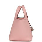 Hermes Picotin Lock 18 Rose Sakura Clemence Palladium Hardware