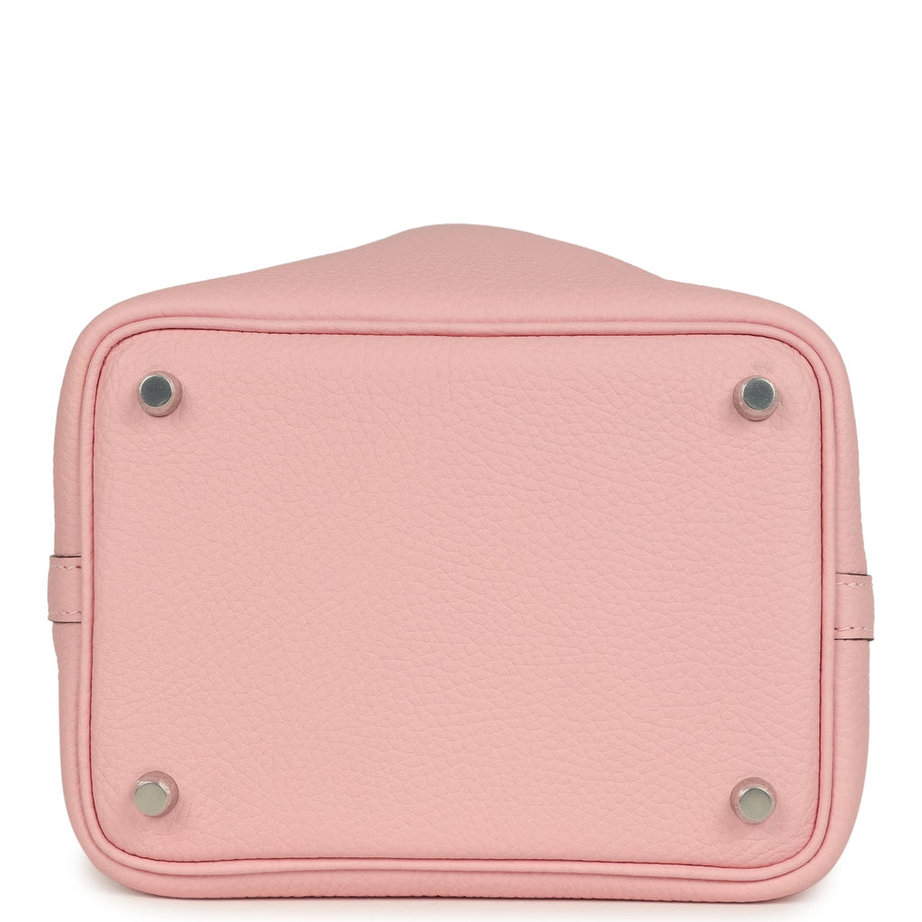 Hermes Picotin Lock 18 Rose Sakura Clemence Palladium Hardware