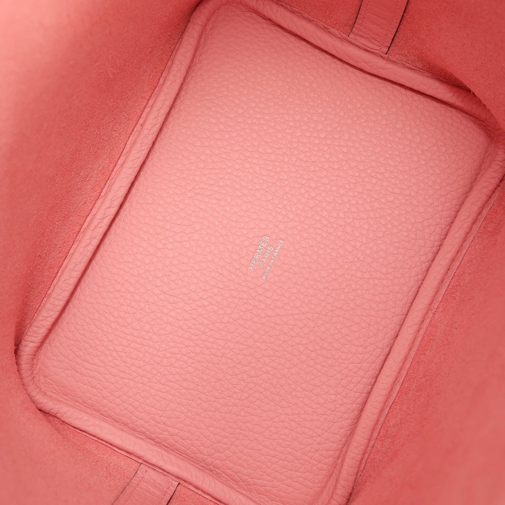 Hermes Picotin Lock 18 Rose Sakura Clemence Palladium Hardware