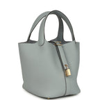 Hermes Picotin Lock 18 Gris Pantin Clemence Permabrass Hardware