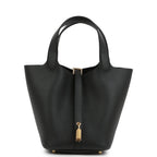 Hermes Picotin Lock 18 Black Clemence Gold Hardware
