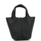 Hermes Picotin Lock 18 Black Clemence Gold Hardware