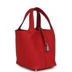 Hermes Picotin Lock 18 Vermillion Clemence Palladium Hardware