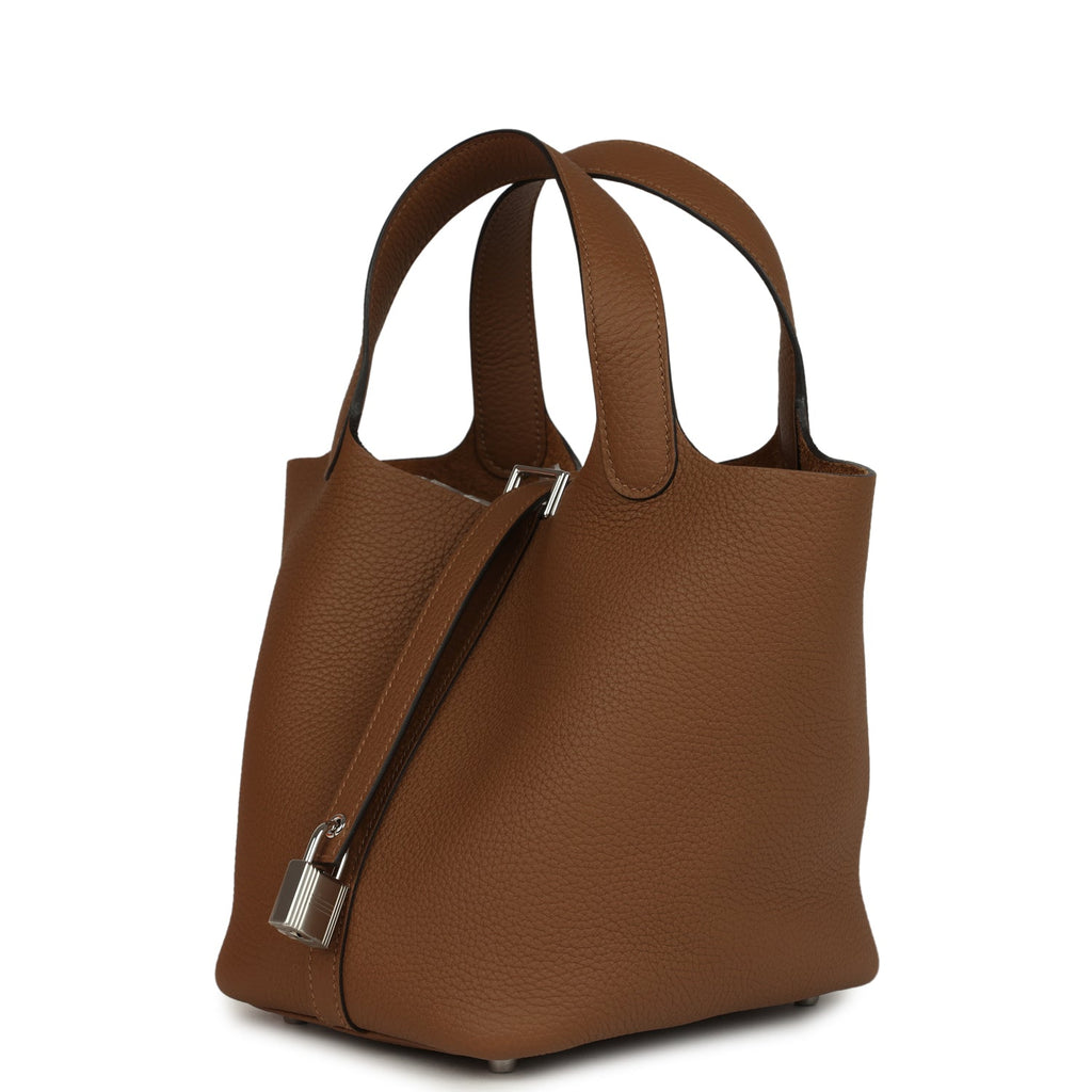 Hermes Picotin Lock 18 Alezan Clemence Palladium Hardware
