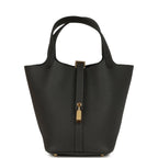 Hermes Picotin Lock 18 Dark Bronze Clemence Gold Hardware