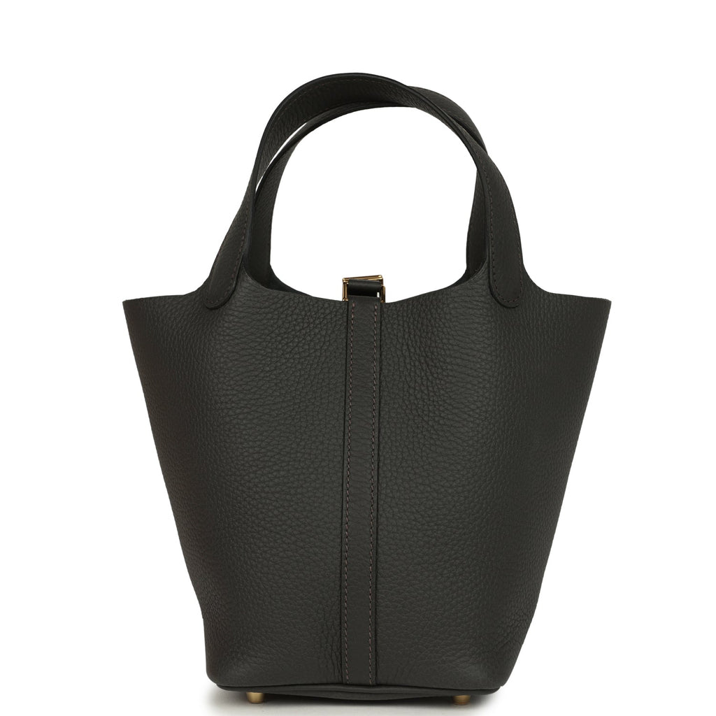 Hermes Picotin Lock 18 Dark Bronze Clemence Gold Hardware