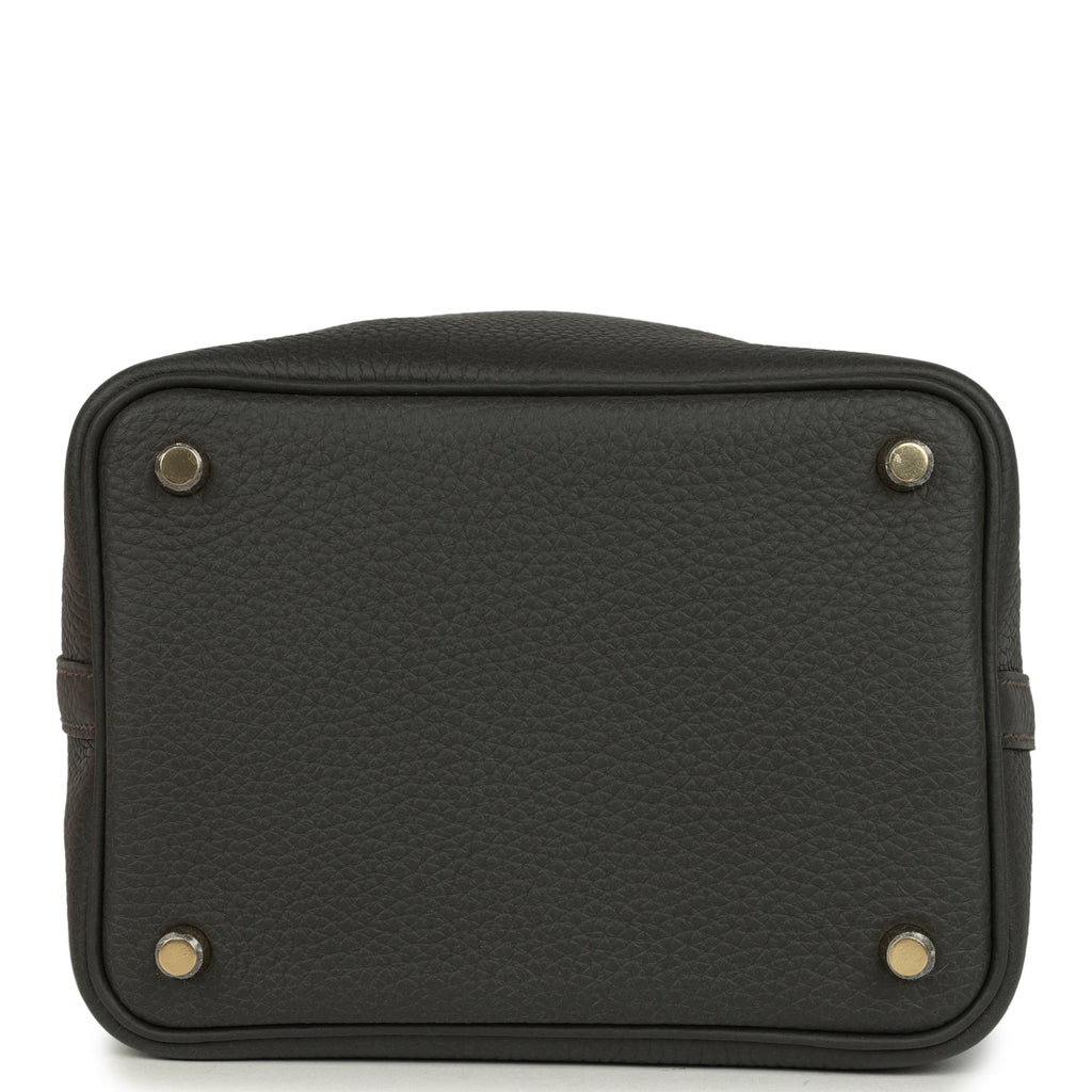 Hermes Picotin Lock 18 Dark Bronze Clemence Gold Hardware