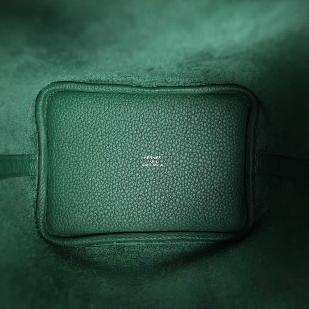 Hermes Picotin Lock 18 Vert Moyen Clemence Palladium Hardware