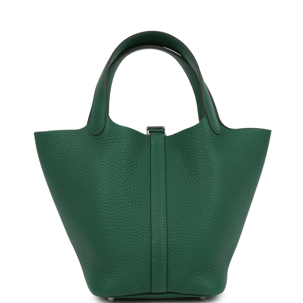 Hermes Picotin Lock 18 Vert Moyen Clemence Palladium Hardware