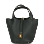 Hermes Picotin Lock 18 Vert Mangrove Clemence Gold Hardware