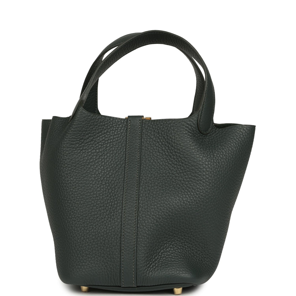 Hermes Picotin Lock 18 Vert Mangrove Clemence Gold Hardware