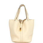 Pre-owned Hermes Picotin Lock 22 Nata Clemence Gold Hardware