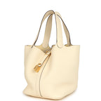 Pre-owned Hermes Picotin Lock 22 Nata Clemence Gold Hardware