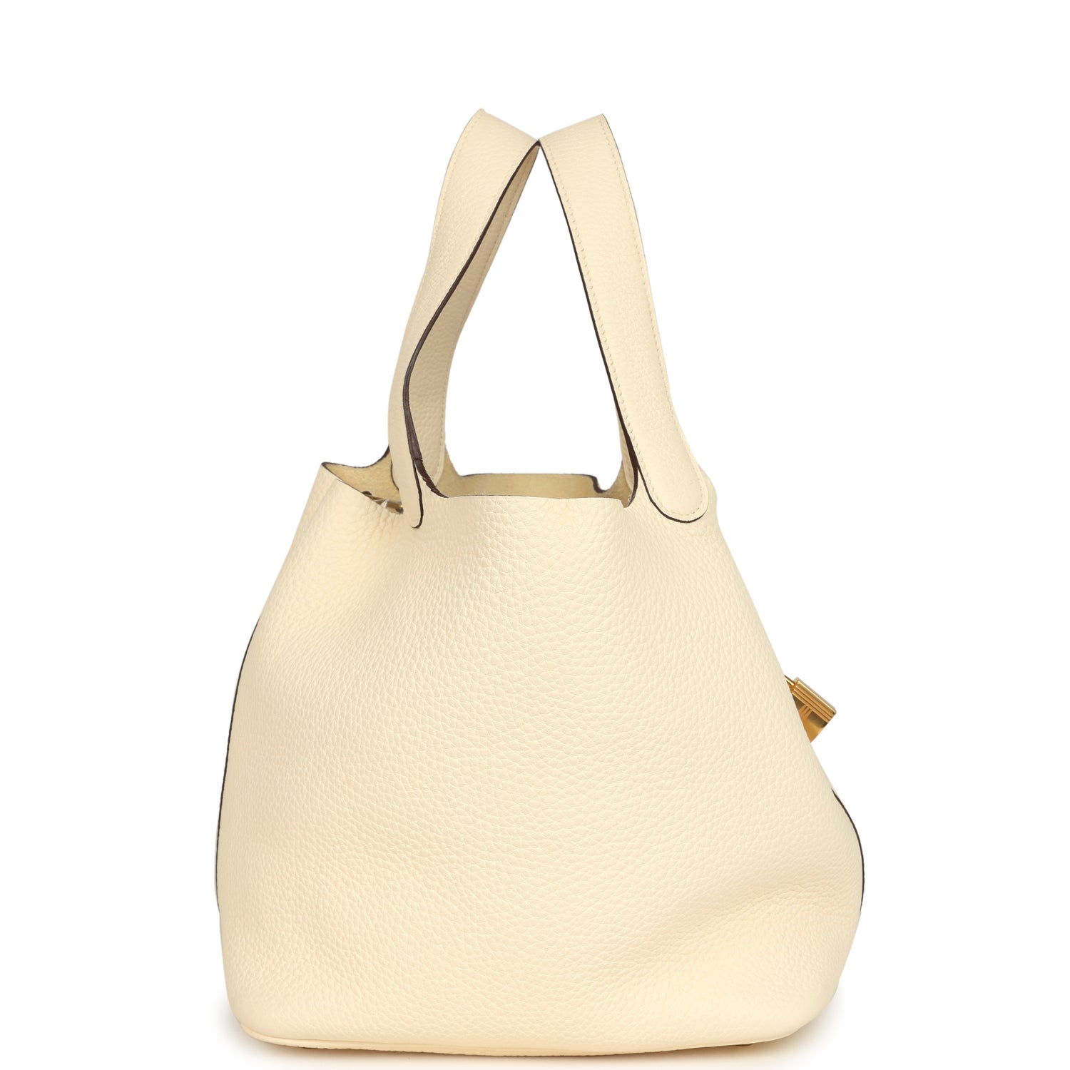 Pre-owned Hermes Picotin Lock 22 Nata Clemence Gold Hardware