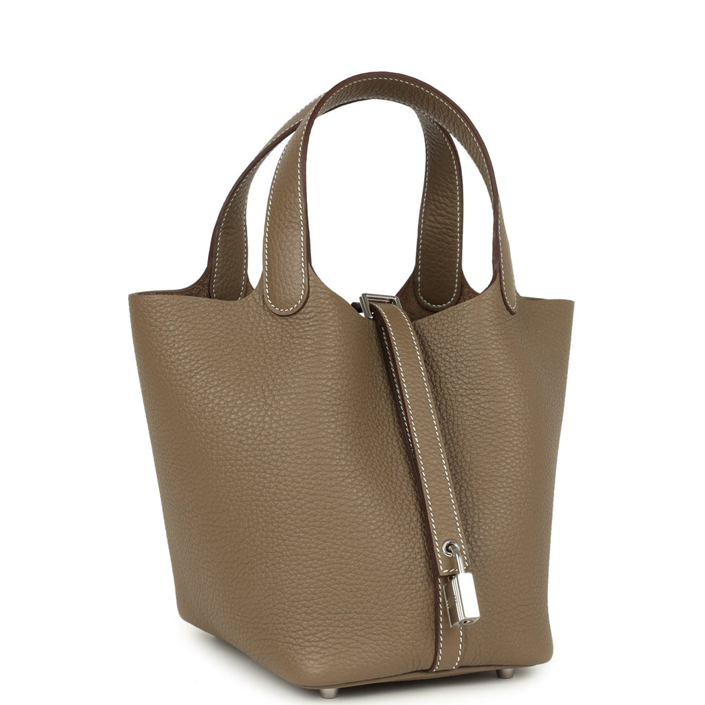 Hermes Picotin Lock 18 Etoupe Clemence Palladium Hardware