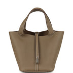Hermes Picotin Lock 22 Etoupe Clemence Palladium Hardware