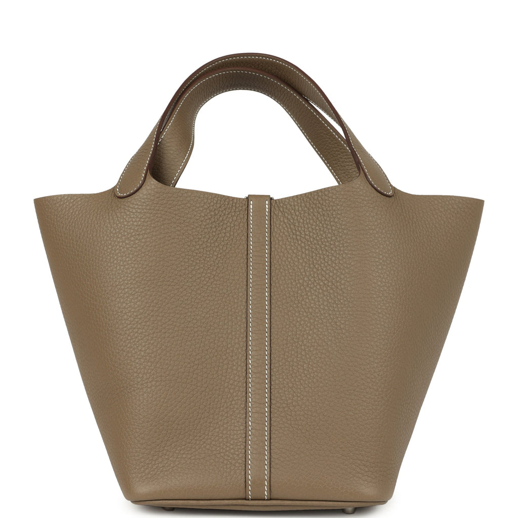 Hermes Picotin Lock 22 Etoupe Clemence Palladium Hardware