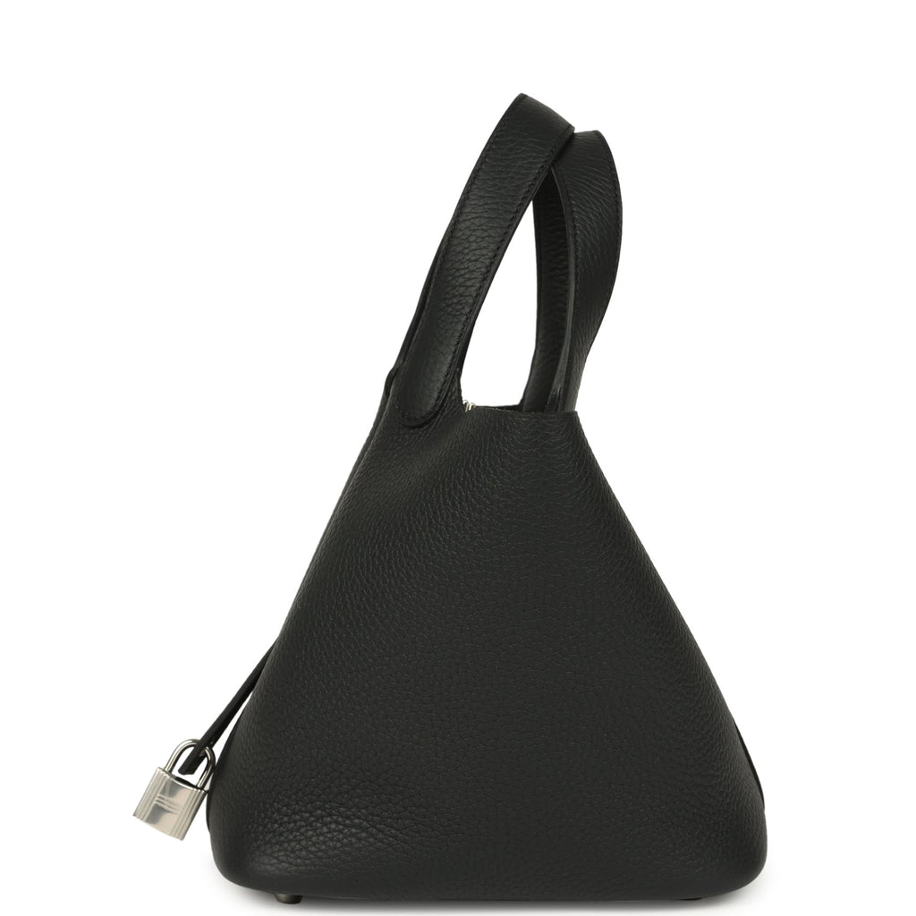 Hermes Picotin Lock 18 Black Clemence Palladium Hardware