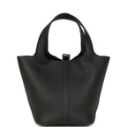 Hermes Picotin Lock 18 Black Clemence Palladium Hardware