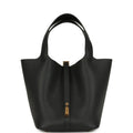 Hermes Picotin Lock 22 Black Clemence Gold Hardware