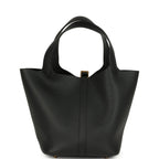 Hermes Picotin Lock 22 Black Clemence Gold Hardware