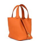 Hermes Picotin Lock 18 Orange Clemence Gold Hardware
