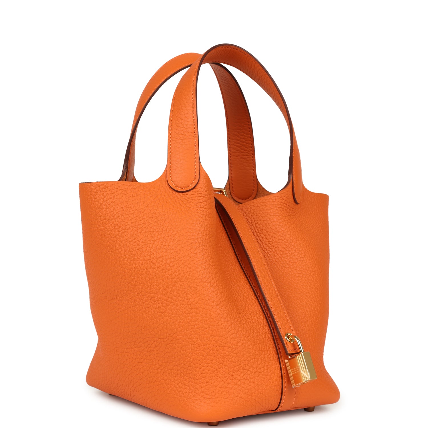 Hermes Picotin Lock 18 Orange Clemence Gold Hardware