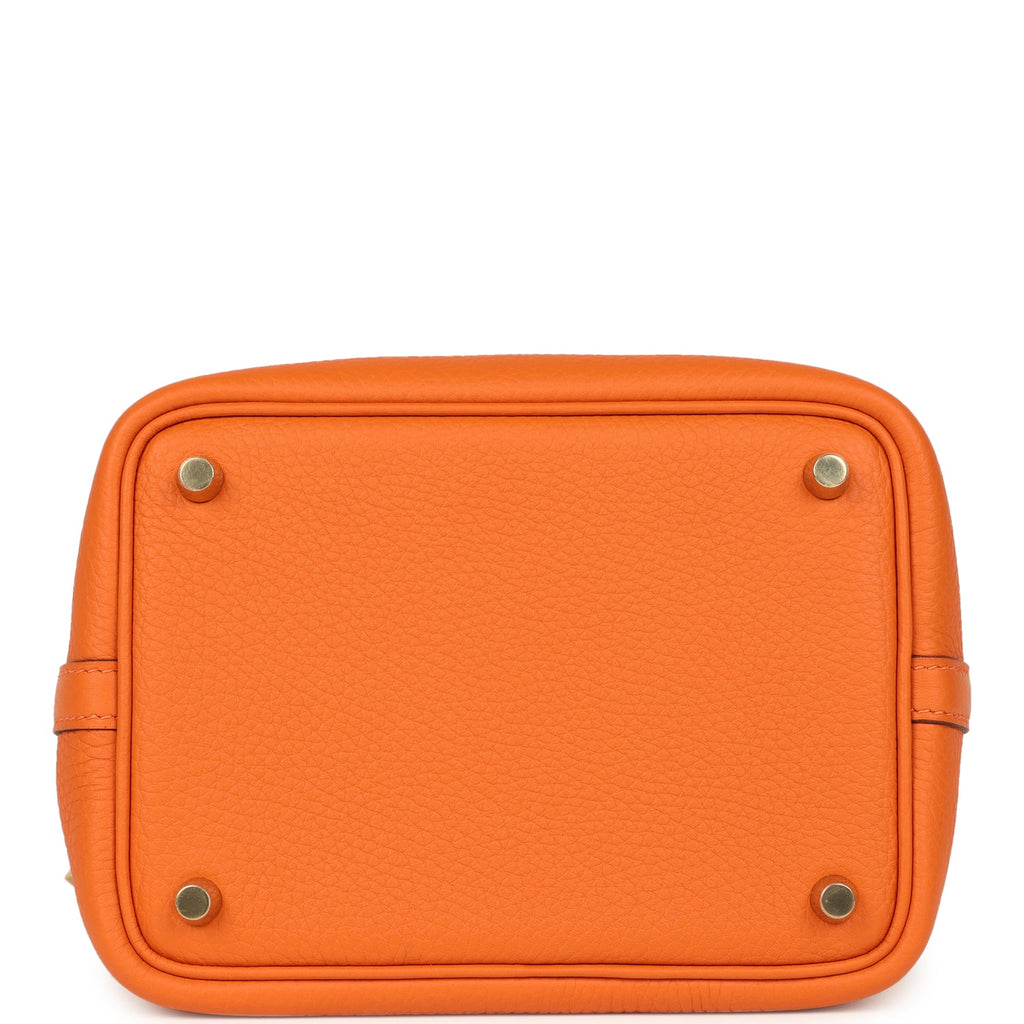 Hermes Picotin Lock 18 Orange Clemence Gold Hardware