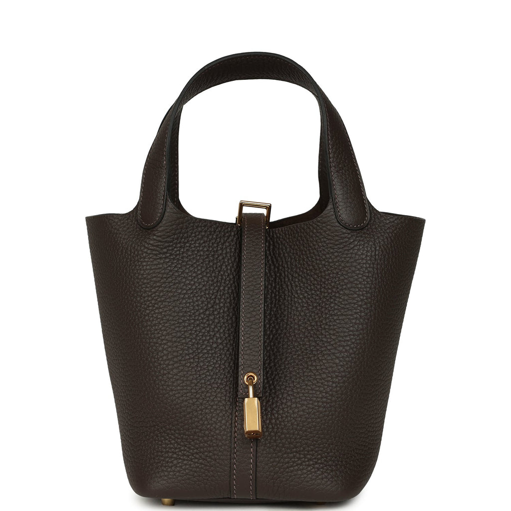 Hermes Picotin Lock 18 Ebene Clemence Gold Hardware