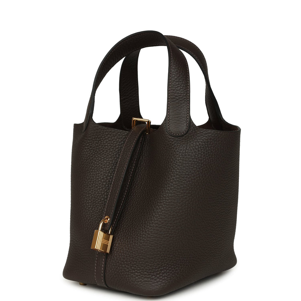 Hermes Picotin Lock 18 Ebene Clemence Gold Hardware