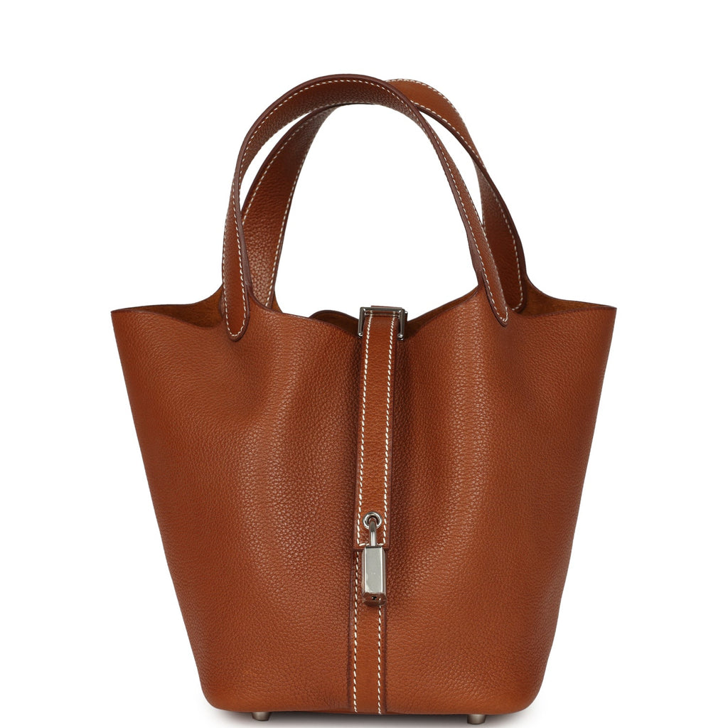 Hermes Picotin Lock 18 Fauve Barenia Faubourg Palladium Hardware