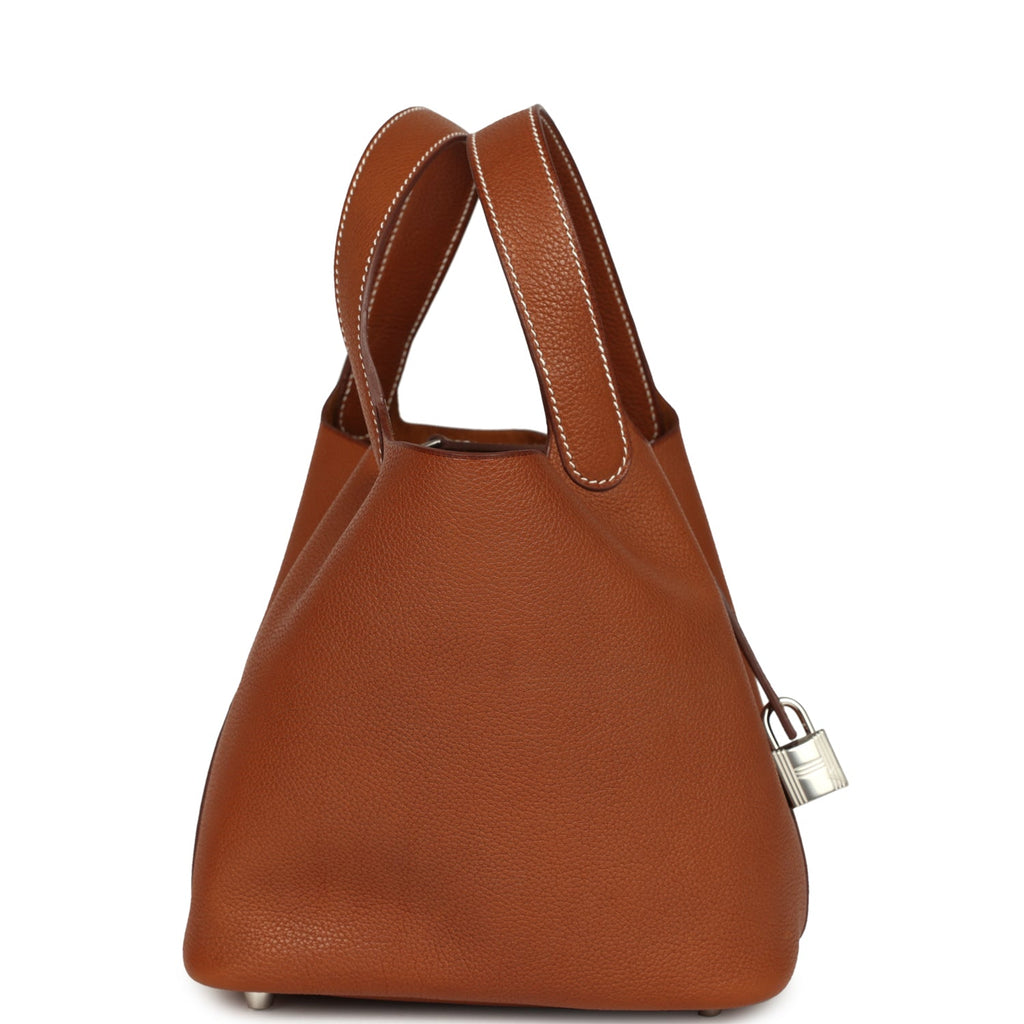 Hermes Picotin Lock 18 Fauve Barenia Faubourg Palladium Hardware