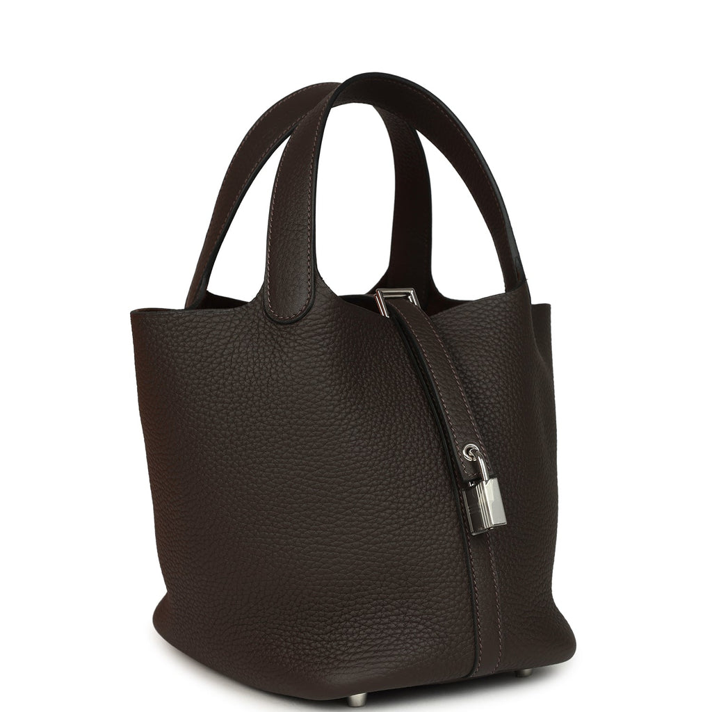 Hermes Picotin Lock 18 Ebene Clemence Palladium Hardware