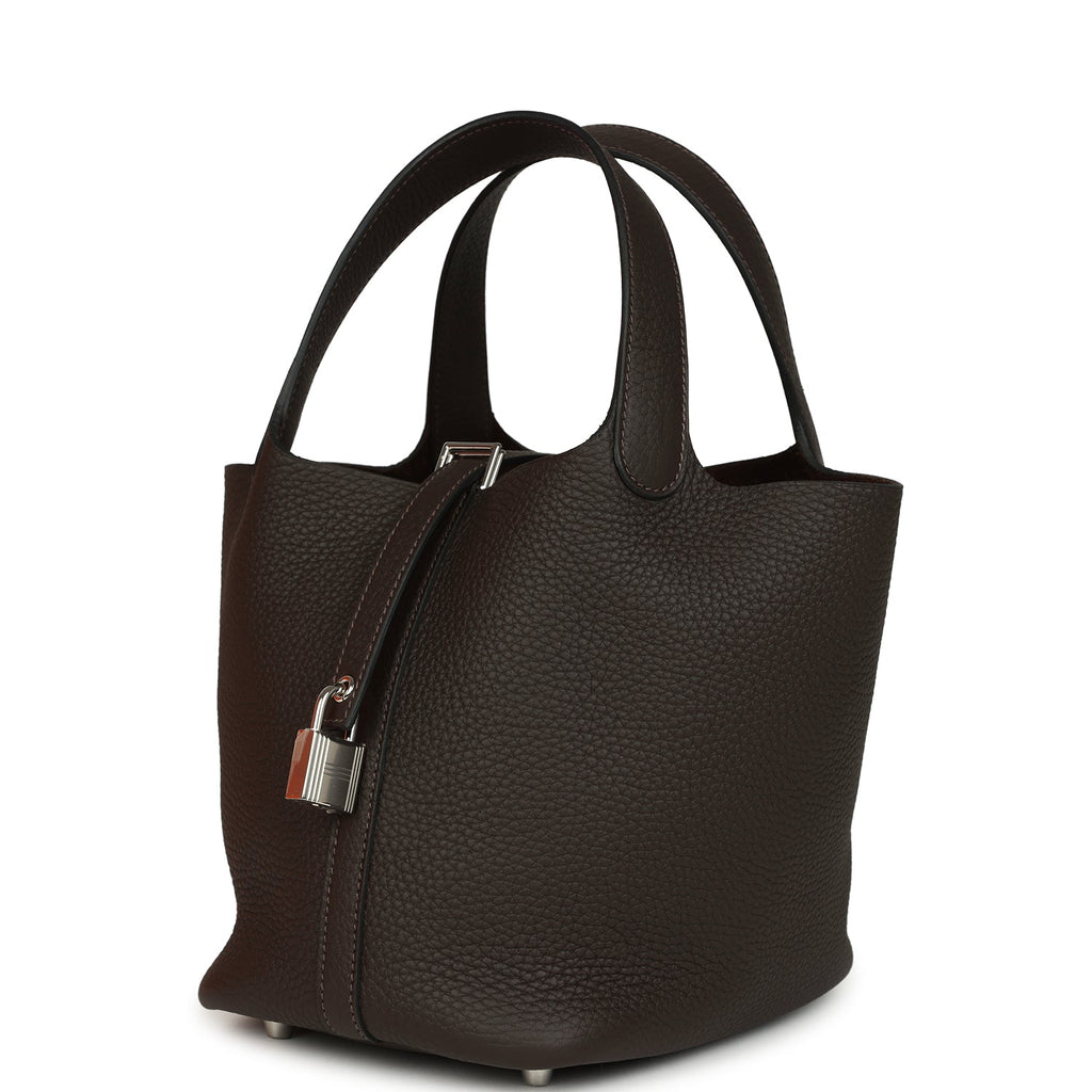 Hermes Picotin Lock 18 Ebene Clemence Palladium Hardware